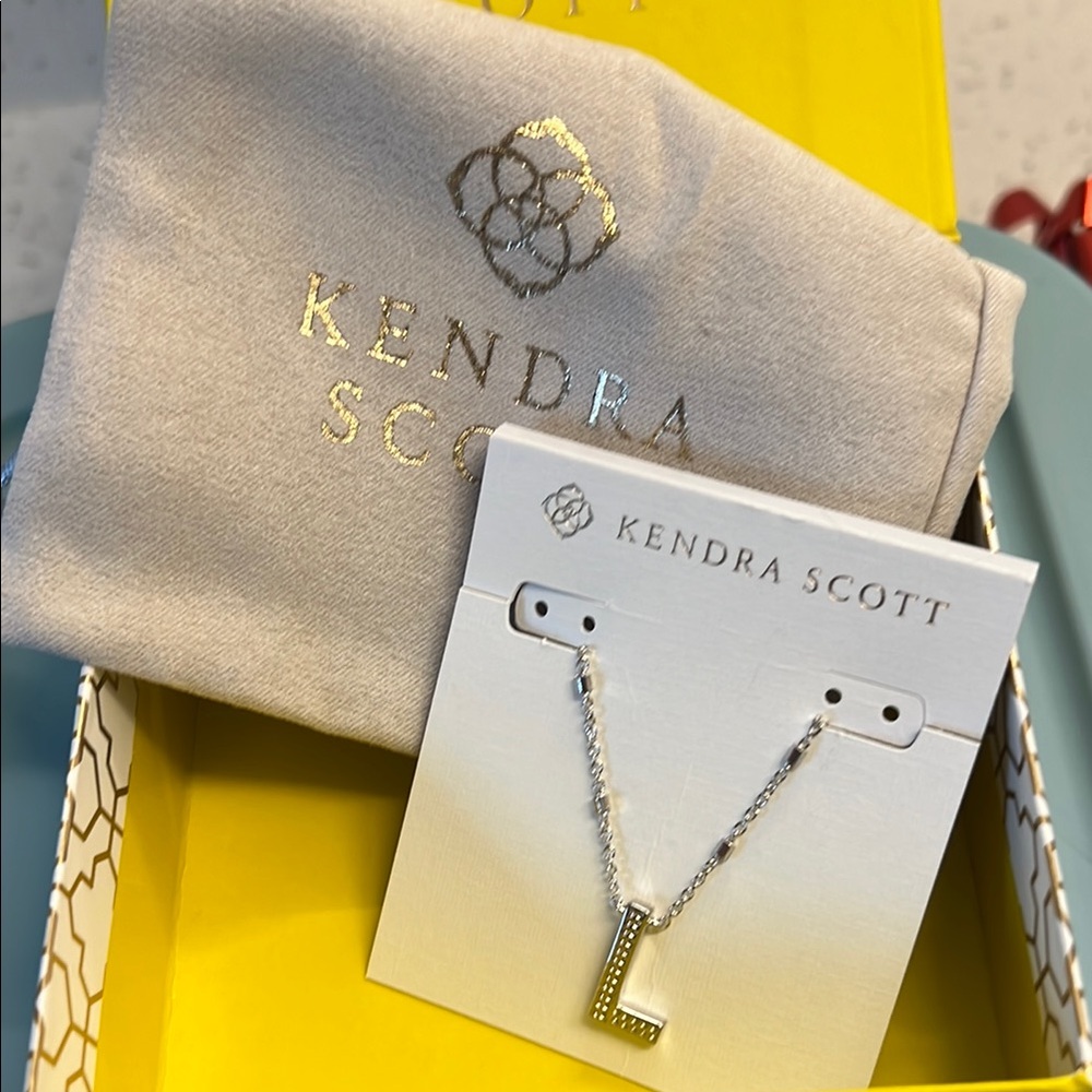 Kendra Scott Silver Initial Necklace for Kids
